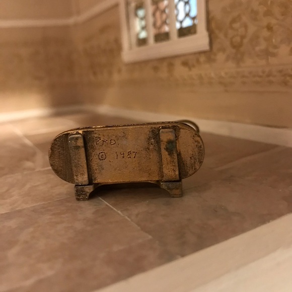 Vintage Artist signed Miniature Brass Umbrella Stand 1:12 scale - Picture 3 of 6